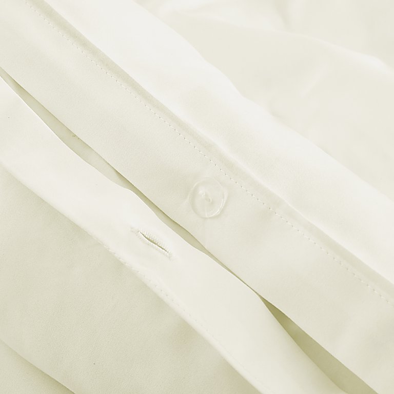 Sweet Home Collection 100% Combed Cotton Percale Sheet Set Made in Egypt  400 TC Ivory King 