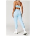 thumbnail image 3 of PISONIC Womens Workout Set Two Piece Spaghetti Straps Cross Back Sports Bra Matching High Waist Leggings Gym Work Out Outfits, 3 of 11