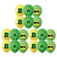 thumbnail image 2 of AuroraX St. Patrick's Day Shamrock Pot Of Gold Balloons 18 Pcs Green Latex Balloons Four-Leaf Clover Spring Home Decoration for Indoor & Outdoor Party, 2 of 6