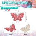 thumbnail image 2 of Uxcell Butterfly Rhinestone Patches, 4 Pcs Butterfly Shape Iron on Applique Patches Rhinestone Applique Glitter, Blue/Red, 2 of 6