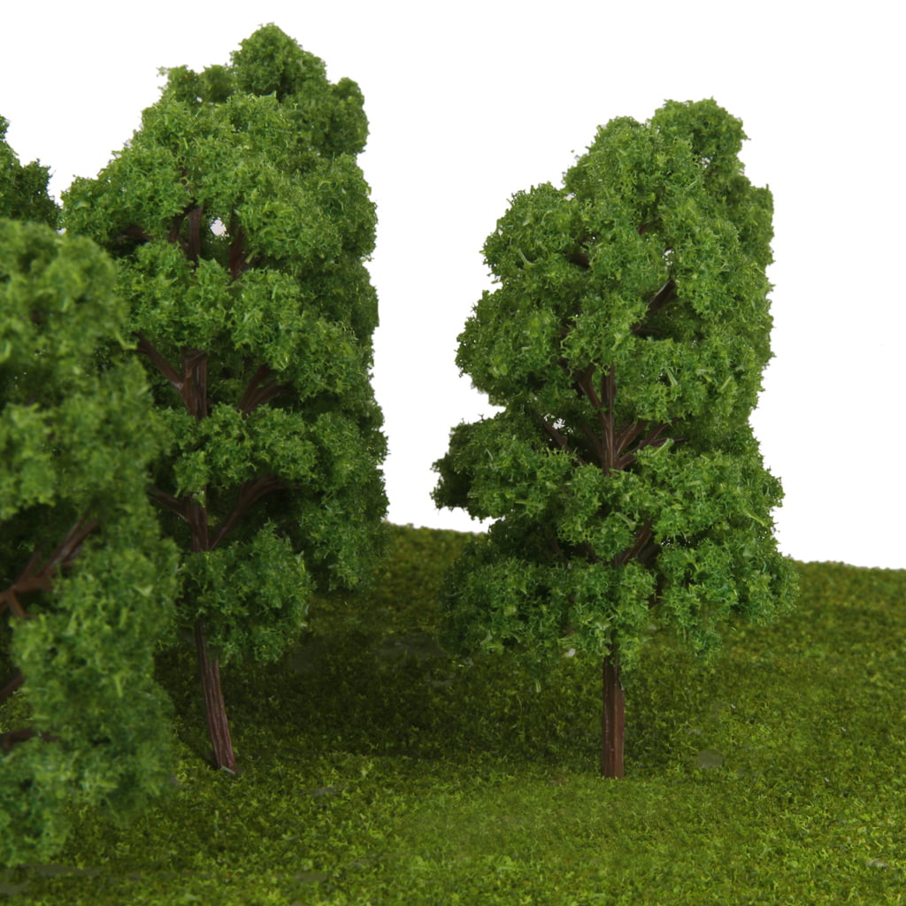 Cypress Green Tree Modelos de diseño 1/150 HO 65Pcs Abies Holophylla 