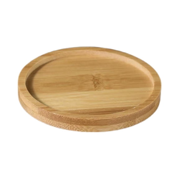 Natural Bamboo Plant Tray with Anti-Overflow Design for Indoor and Outdoor Use, Suitable for Small Succulents