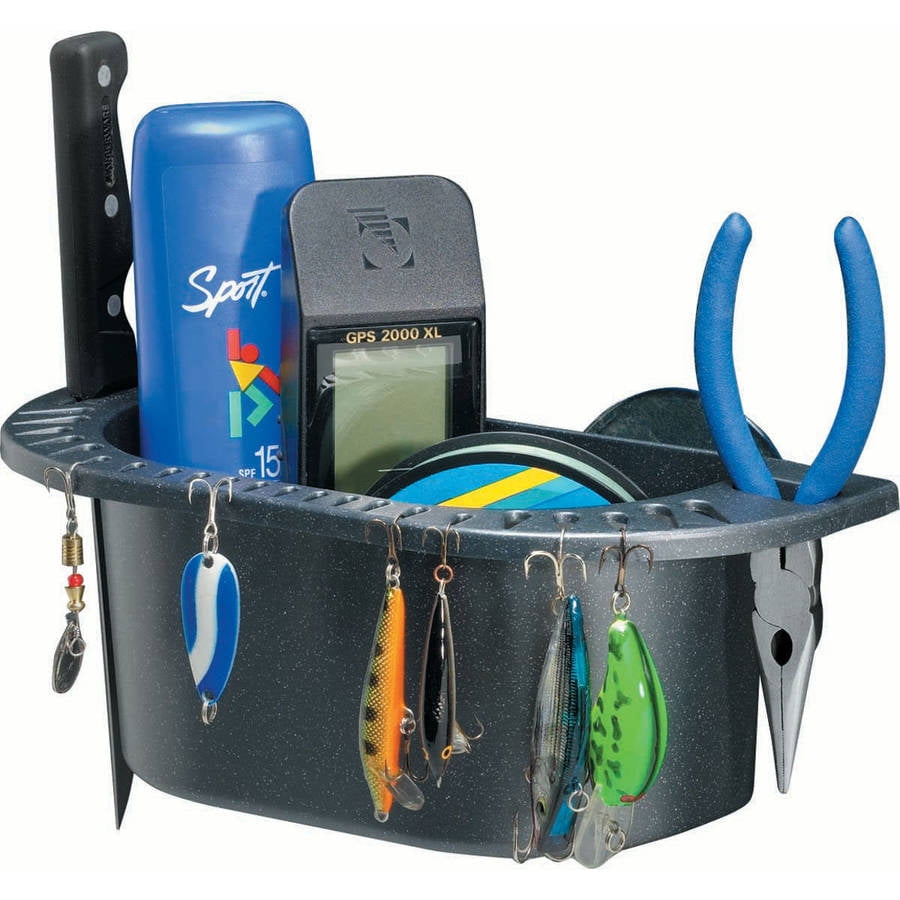 BoatMates Cockpit Organizer with Fishing Lure Storage, Graphite, Small