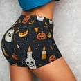 thumbnail image 6 of Seamless Workout Shorts Women - halloween spooky fun pumpkins bats Biker Gym Running Yoga Spandex Shorts for Women, 6 of 7