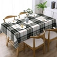 thumbnail image 2 of Rectangle Table Cloth, Macpherson Tartan Black White Plaid Resistant Washable Tablecloth Decorative Table Cover for Dining, Indoor and Outdoor, 2 of 6