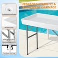 thumbnail image 6 of WBTER Ice Table with Side Table, Portasble Cooler Table with Removable Skirt, Patio Table, Indoor & Outdoor Bar for Events, Parties and Camping White, 6 of 7