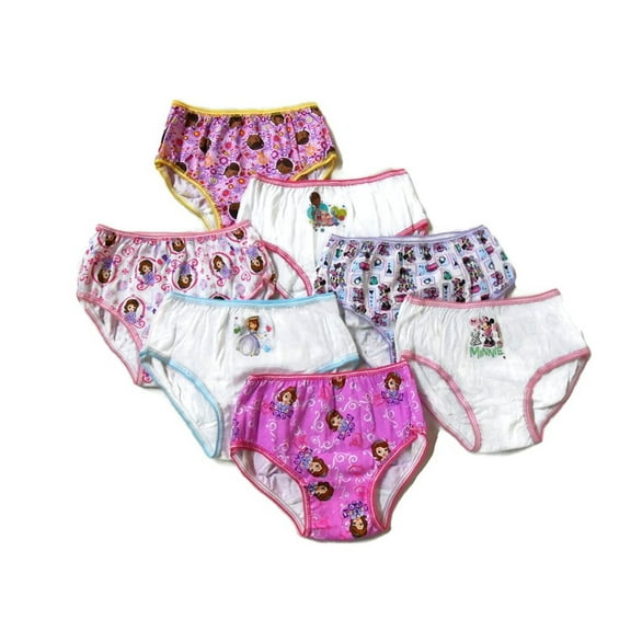 Disney Little Girls' Multi 7-Pack Panty