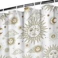 thumbnail image 3 of White Sun Moon Cloud Star Pattern Shower Curtain 36"x72" ,Bathroom Decorative Shower Curtains Set with 12 Hooks,Modern Waterproof Washable Shower Curtain, 3 of 6