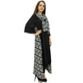 thumbnail image 5 of Bimba Rayon Black Hig Low Designer Kurta Dress Kurti Casual Wear With Scarf - 4, 5 of 8