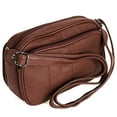 thumbnail image 6 of Cowhide Leather Womens Shoulder Purse Small Cross Body Organizer Bag with..., 6 of 6