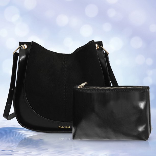 Bolso Hobo de moda para mujer bolso de compras versátil con retales bolso bandolera con juego de monedero