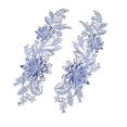 thumbnail image 4 of 1 par de parches de bordado de encaje floral con apliques de flores para manualidades de costura DIY Azul, 4 of 9