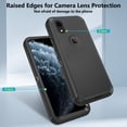 thumbnail image 3 of Compatible with iPhone XR 6.1 Phone Case Hybrid Rugged Shockproof Hard Protective Drop Proof Full Body Heavy Duty Mobile Cell Cover for iPhoneXR iPhone10 10XR 10R RX CR iPhoneXRcases Women Men Black, 3 of 8