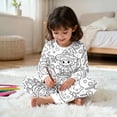 thumbnail image 4 of WOYY Girls Halloween DIY Coloring Long Sleeve Top Pants Pajama Sets Sleepwear, Sizes 2-10, 4 of 7