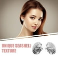 thumbnail image 3 of GARVALON 1 Pair Earrings Studs Silver Color Beach Style Accessory 3.9X1.0X0.8In For Parties, 3 of 8