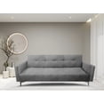 thumbnail image 2 of Sofa Cama Reclinable El Bazar Store Paris Terciopelo Gris Oxford Futón 3 posiciones Brazos movibles Sala, 2 of 8