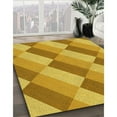 thumbnail image 3 of Ahgly Company Tapis d'Intérieur Lavable en Machine Carré Transitionnel Jaune Profond, 7 Pieds Carré, 3 of 7