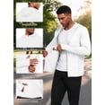 thumbnail image 3 of NELEUS Mens UPF 50+ Hooded Athletic Jackets for Fishing Hiking High Collar Full Zipper with Thumb Holes and Pockets,White,US Size XL, 3 of 11