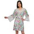 thumbnail image 1 of Moomaya Printed Robe For Girls Cotton Plus Size Nightwear Summer Bathrobes, 1 of 6