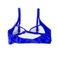thumbnail image 4 of DHFJKG String Bikini Tops For Women Bathing Suit Swim Ruched Bikini Top With Adjustable Straps Solid Color Trendy Beachwear, 4 of 4