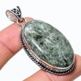 thumbnail image 2 of Natural Seraphinite Gemstone Handmade 925 Sterling Silver Pendant 2.36", 2 of 2