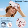 thumbnail image 2 of Soft Floral Phone Case for Samsung Galaxy S21 FE 5G Case Clear Silicone Slim, Luxury Aesthetic Samsung S21 FE Case Gliiter for Women Purple Cover Shockproof (Silver-Pink), 2 of 14