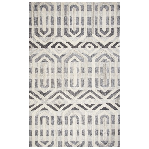 Rizzy Rugs Suffolk Area Rug SK336A Gray Lines Stripes 9' x 12' Rectangle