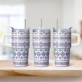 thumbnail image 2 of Bohemian Design 20oz Tumbler Gift, Insulated Stainless Steel Travel Coffee Mug with Handle, Leak-Proof, Straw Included, For Her, 2 of 5