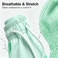 thumbnail image 5 of Yourumao Athletic Shorts for Women with Lining Drawstring Elastic Waist Running Shorts Mesh Lightweight Summer Shorts for Activewear, 5 of 10