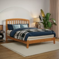AFI Richmond Full Solid Wood Foundation Bed, Light Toffee