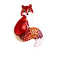 thumbnail image 1 of Qarigey Broches de diamantes de imitación para mujer, joyería bonita Vintage con forma de Animal, alfileres brillantes, insignia, regalos, boda, fiesta Accesorios de disfraces Rot Qarigey AP009871-01, 1 of 6