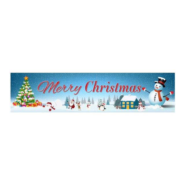 Fiudx Ofertas relámpago del día Banners navideños Banners navideños Banners de fondo Banners de fiestas alegres Decoraciones navideñas Decoraciones de ambientes Banderas festivas para patio 19,68 X 9