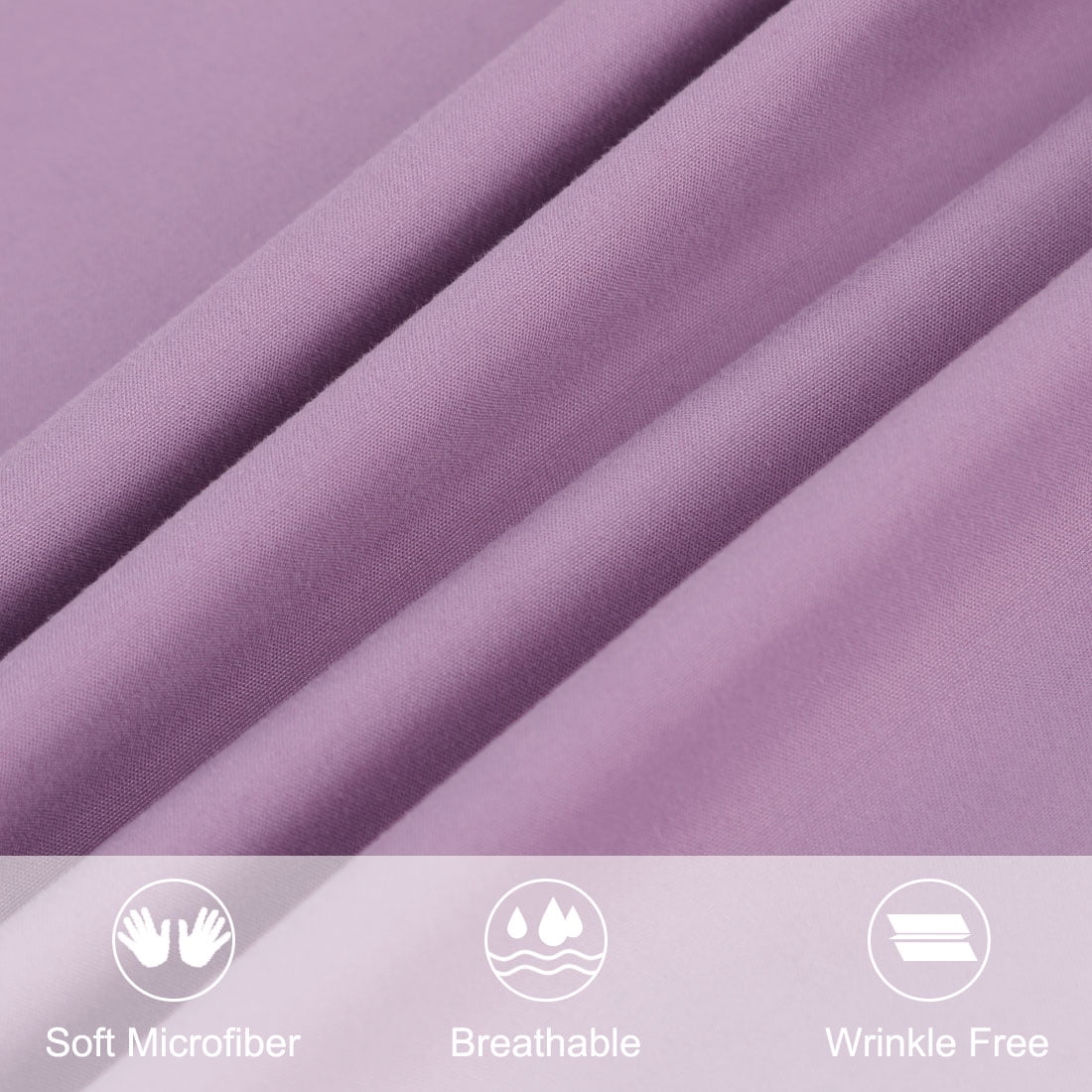 Unique Bargains Microfiber Solid Body Pillow Cover, 20" x 60", Violet