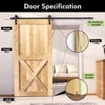 thumbnail image 4 of Homacer 5-in-1 54in x 80in Pine Wood Frame Barn Door without Installation Hardware Kit, 4 of 7