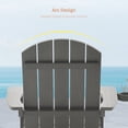 thumbnail image 5 of ACEGOSES 1 Pcs Outdoor Patio Adirondack Chair with Cup-holder for Garden, Lawn Yard and Beach, Gray, 5 of 9