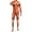 Orange, variant on Fesfesfes Men's Halloween Jumpsuit 3D Digital Printing Bones and Muscles Sleepwear Adult One-piece Halloween Party Suit