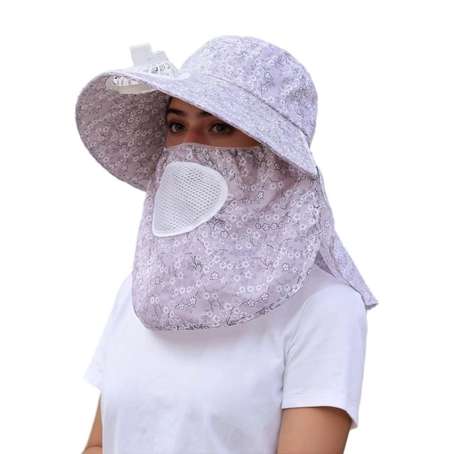 WEIYLL Womens Sun Hat Outdoor With Fan Leisure Activities In Stylish Functional Warm Weather Pp2 Beach Caps