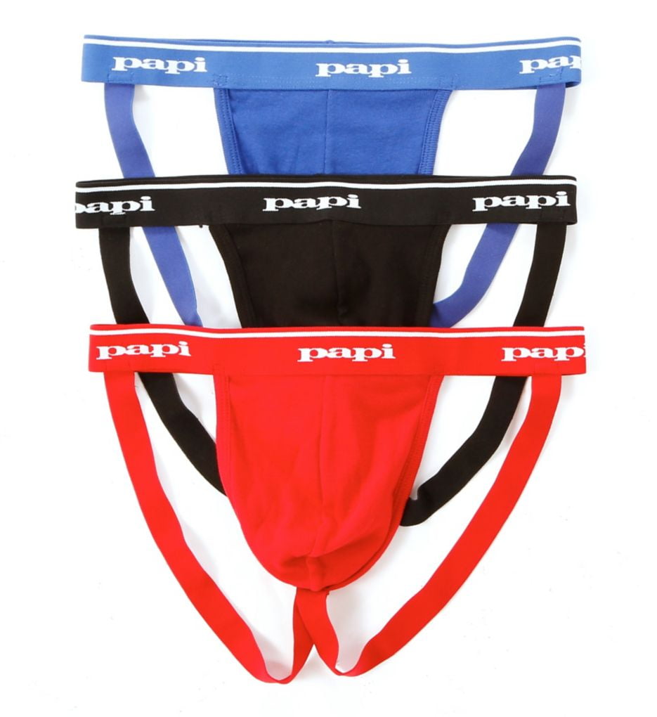 papi Men's Papi 705910W Cotton Jockstraps 3 Pack