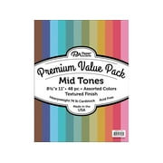 Premium Cdstk Pk 8.5x11 48pc Ast Textured MidTones