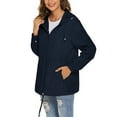 thumbnail image 2 of Avoogue Womens Waterproof Rain Jacket Lightweight Outdoor Active Windbreaker Breathable Hooded Rain Coat, 2 of 7