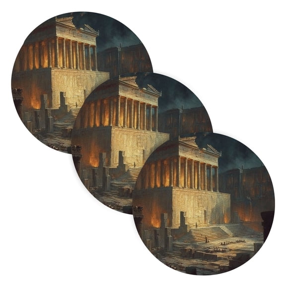 BZSMCE Mats for Pots,Pans Place Magnificent Ancientd Relic Simple Style Pattern Pot Mats