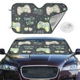 thumbnail image 2 of Haiem Gamers Car Windshield Sun Shade - Blocks UV Rays Sun Visor Protector, Sunshade to Keep Your Vehicle Cool, Universal Fit SUV Van Sedan-Medium, 2 of 7
