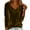 Coffee, variant on Womens Plus Size Velvet Tops Cowl Neck Long Sleeve Sparkly Shirts Fashion Casual Loose Solid Color Blouses