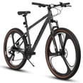 thumbnail image 2 of 27.5 Inch Wheels Adult Faster Racing Bike, 21 Speed High Carbon Steel Frame Front Fork Mountain Bicycles With Dual Disc Brakes for Men and Women,Grey, 2 of 5