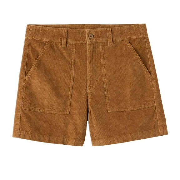 HANG TEN Women's Corduroy Short with Pockets (US, Numeric, 12, Regular, Regular, Brown)