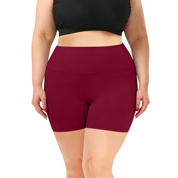 Running Shorts for Women High Waisted Booty Workout Biker Shorts Plus Size Fashion Yoga Shorts