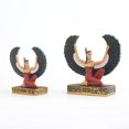 thumbnail image 2 of Escultura de resina de la diosa egipcia, artesanía, adornos de recuerdo de Isis, alas extendidas, arrodillada, modelado de la Tierra, decoración, 2 of 5