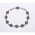 thumbnail image 3 of Black Onyx 925 Sterling Silver Tennis Bracelet 8.99" B52, 3 of 4
