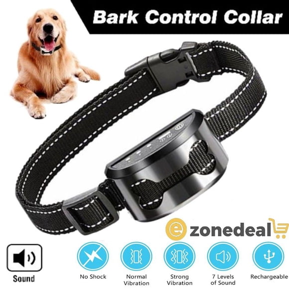 EZONEDEAL Dog Training Collar Rechargeable Waterproof Anti Bark Pet Trainer