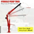 thumbnail image 3 of Telyswee Pickup Truck Crane with Hand Winch, 2000-Lb. Capacity Truck Jib Engine Hoist Crane 360° Swivel Folding Truck-Mounted Bed Crane, 3 of 8
